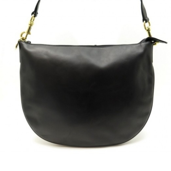 Authentic GUCCI Vintage Shoulder Cross Body Bag Black Leather - Picture 1 of 13